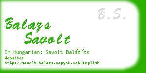 balazs savolt business card